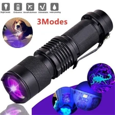 365nm LED High Powered UV Lamp Black Light Ultra Violet Flashlight Super Bright