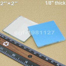 2Pcs 50x50mm Glass First Surface Mirror - 96 Reflective Optical