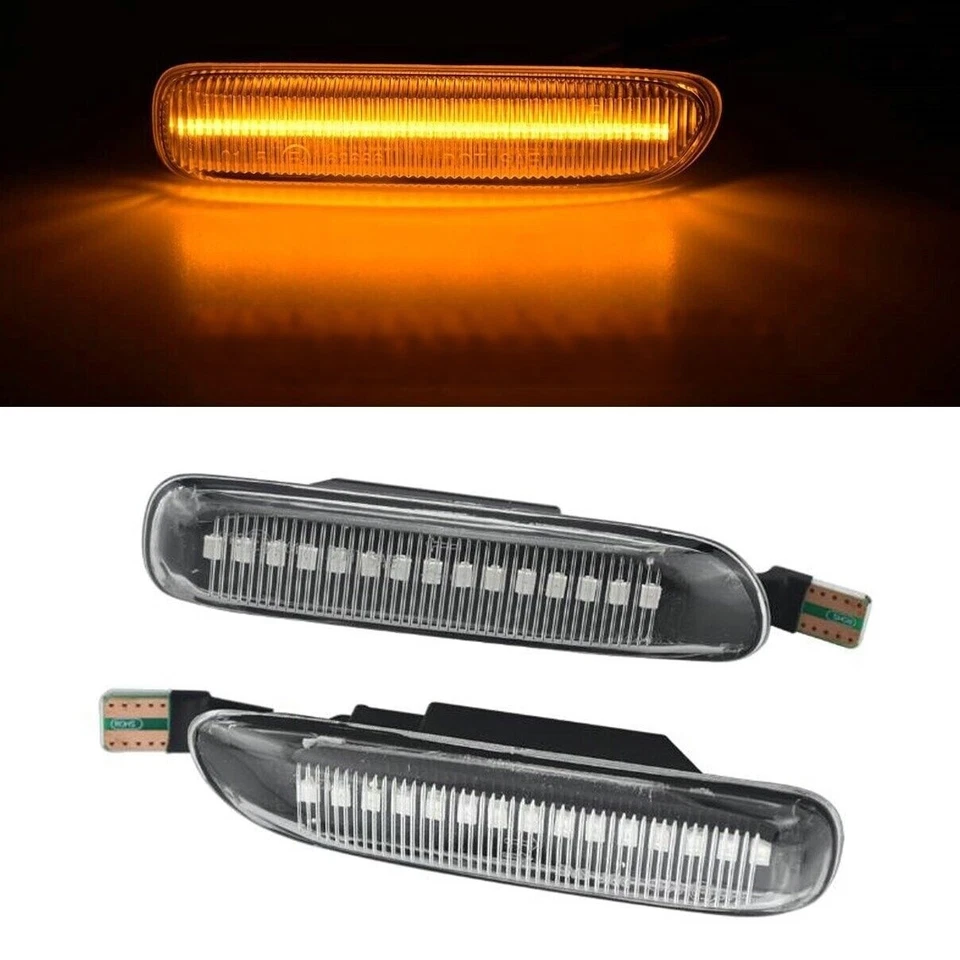 Luz de señal de giro LED ámbar transparente para BMW E46 serie 3 99-03 Foto 3 de 4