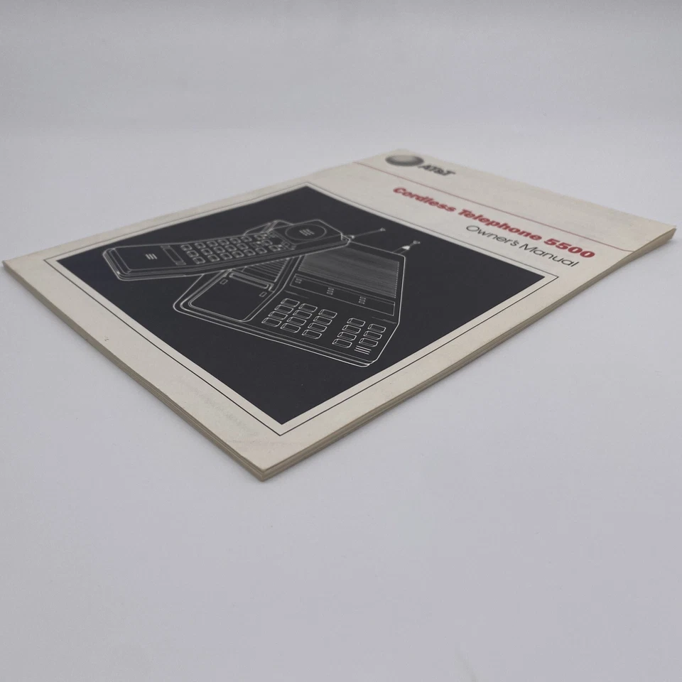 Vintage AT&T Cordless Telephone 5500 Original Instruction Manual - Image 3 of 4