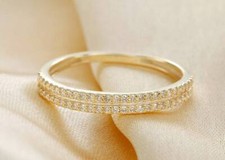 Diamond Eternity Band Rings 1.00 MM / Diamond Stackable Ring / Micro Pave