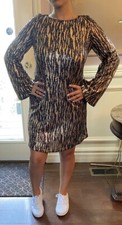 Betsy and Adam Sequin dress size 4 Color Copper And Black MSRP $268
