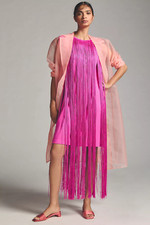 *XS, S, M* -NWT Anthropologie Magenta Pink Hutch Fringed Sleeveless Dress - $248