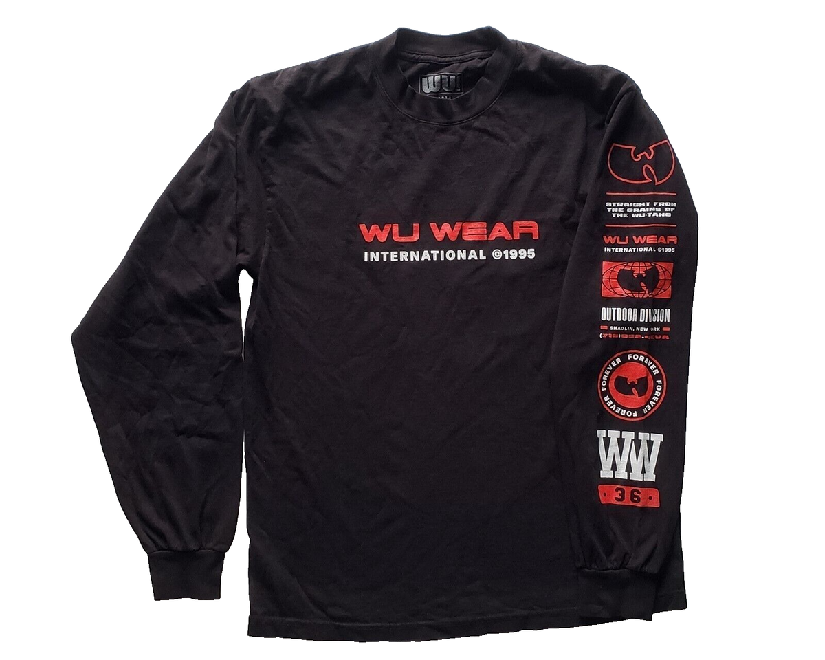 Wu-Tang Clan Wu Wear International 1995 Double Sided Long Sleeve T