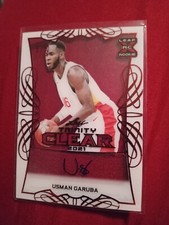 2021 Leaf Trinity Clear USMAN GARUBA Rookie Auto /50 RED (RC, AU) NBA Rockets RC