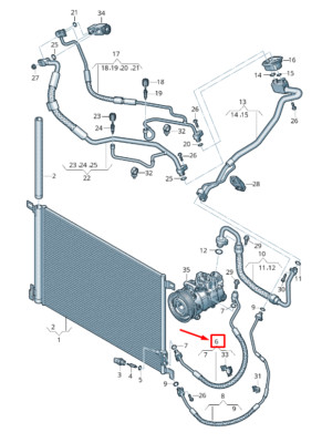 Neu AUDI Q7 4M A/C Kältemittel Line 4M0816721BE OEM Original