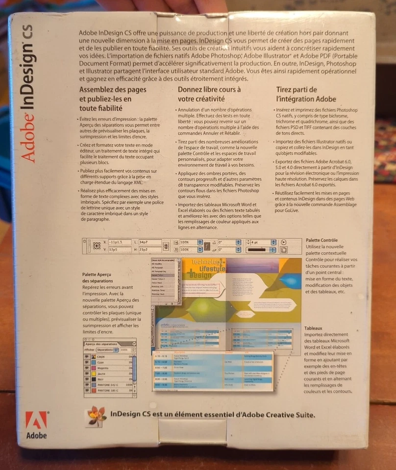 Adobe InDesign CS FRENCH VERSION Mac OS (Upgrade Version ~ NEW Sealed - Image 2 of 4