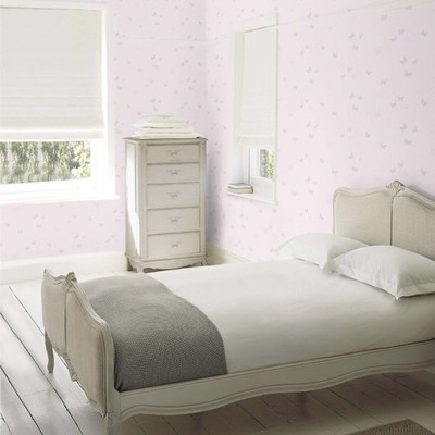 Laura Ashley Kids Bella Butterfly White Wallpaper Superior Wallcovering 10mx53 Ebay