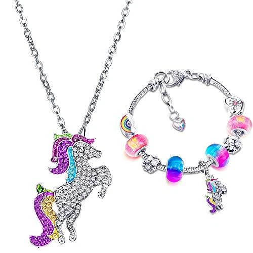 Charm bracelet sale and necklace set