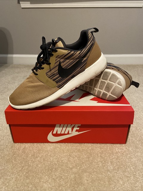 nike roshe run men gold