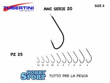 AMI TUBERTINI SERIE 20 N 8 NICHELATO  BUSTA 25 PZ TROTA LAGO FIUME BY SOFFRITTI