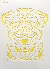 Szablon A4 - wielokrotnego użytku - pies zwierzę - plastik - nowy - malowanie