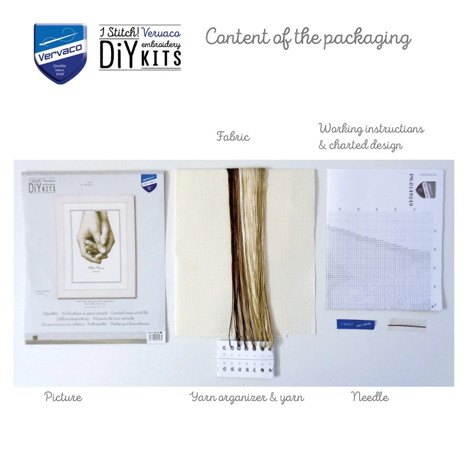 Kit de punto de cruz mano a mano de Vervaco Foto 4 de 4