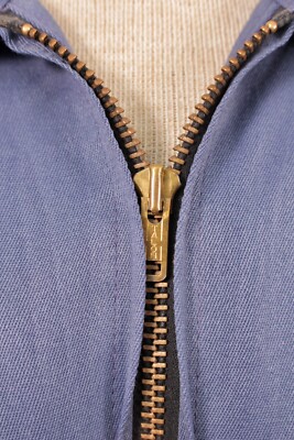 Men's VTG 60s Blue Work Jacket Sz Small 36 1960s Rayon Blend