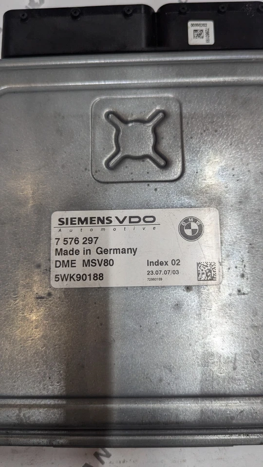 Used Siemens 7576297 / DME MSV80 ECU 5WK90188 - Image 2 of 4