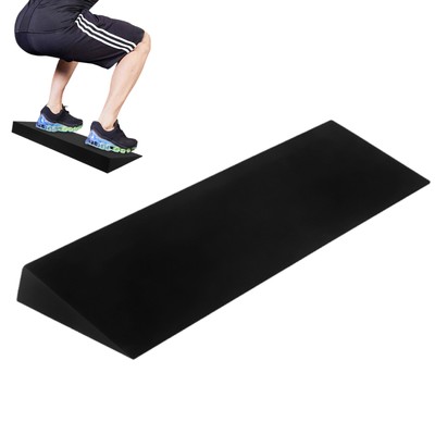 Squat Wedge Block großer einteiliger Kniebeuge Keilbraun für die Knie Ferse Ei