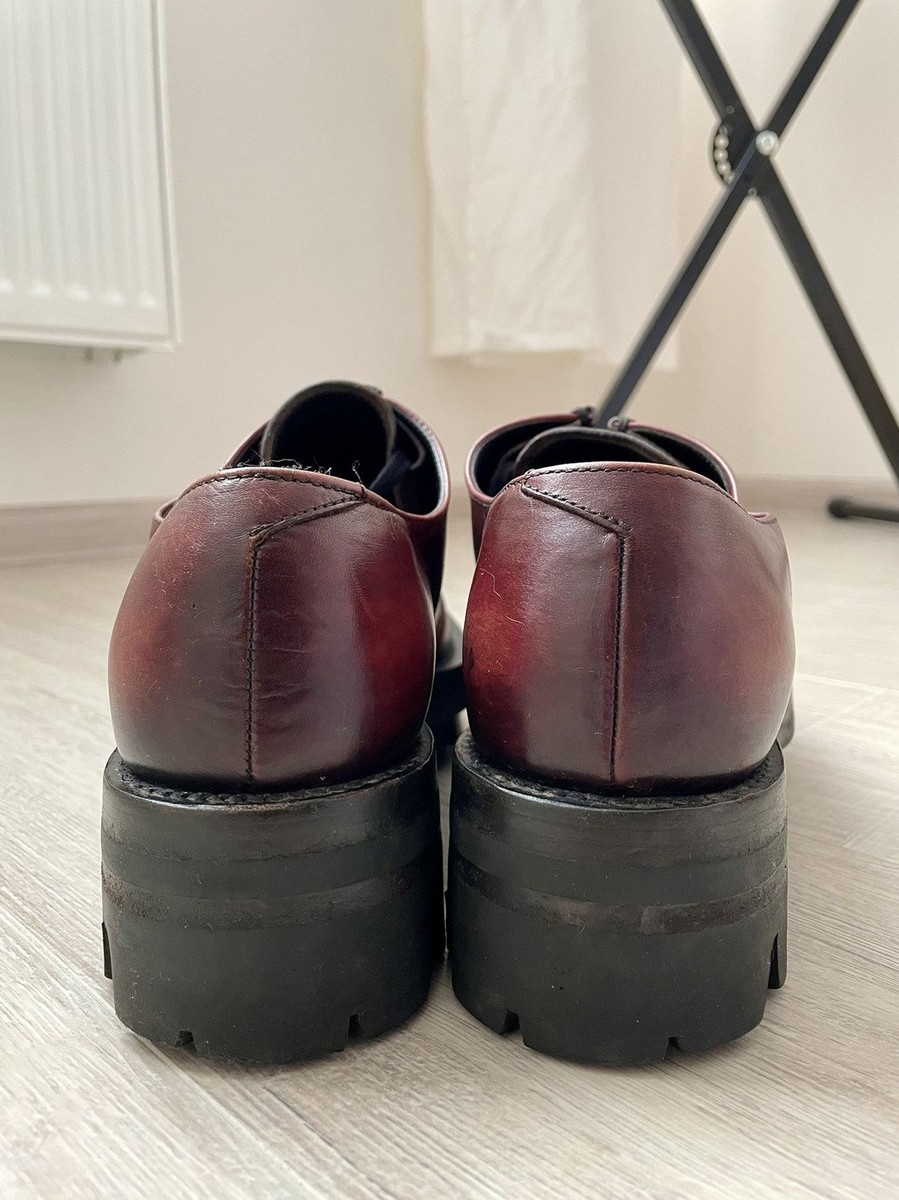 Prada バーガンディ ラバーブーツ Rare Prada FW13 Runaway