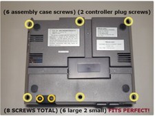 FITS NINTENDO NES CASE  CONTROLLER PLUG SCREWS 8 SCREWS TOTAL U.S. SHIPPING 