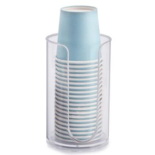 Bathroom Cup Dispenser, 3oz-5oz Small Disposable Paper Cups Holder Clear