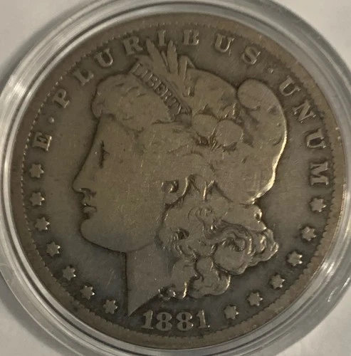 1881 cc morgan silver dollar {{{f-vf}}} Rare Coin!