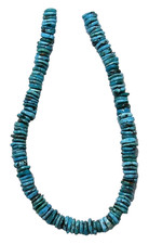 94 Gram Freeform 11mm to 12mm Rondelle Blue Turquoise Bead 16 Inch Strand ET47