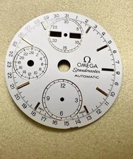 Omega Speedmaster Triple Calendar White Dial NOS yellow gold