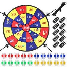 29" Trampoline Dart Board Game , Trampoline Toss Game Dartboard with 20 Stick...