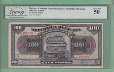 Mexico 100 Peso Note  P-S689a   Legacy  50/ABOUT UNCIRCULATED