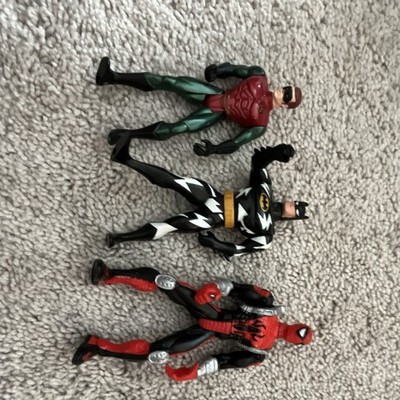 DC/Marvel Mixed Lot 3pc Batman & Spider-Man Action Figures, No Packaging