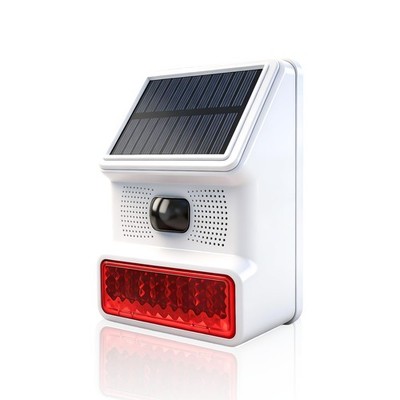 WARROXIDE Solar Motion Sensor Alarm Outdoor 6.49 x 4.89 x 2.32 inches, 1 Pack