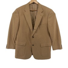 Brooks Brothers Mens 44 Regular Camel Hair Blazer Sport Coat Tan Two Button