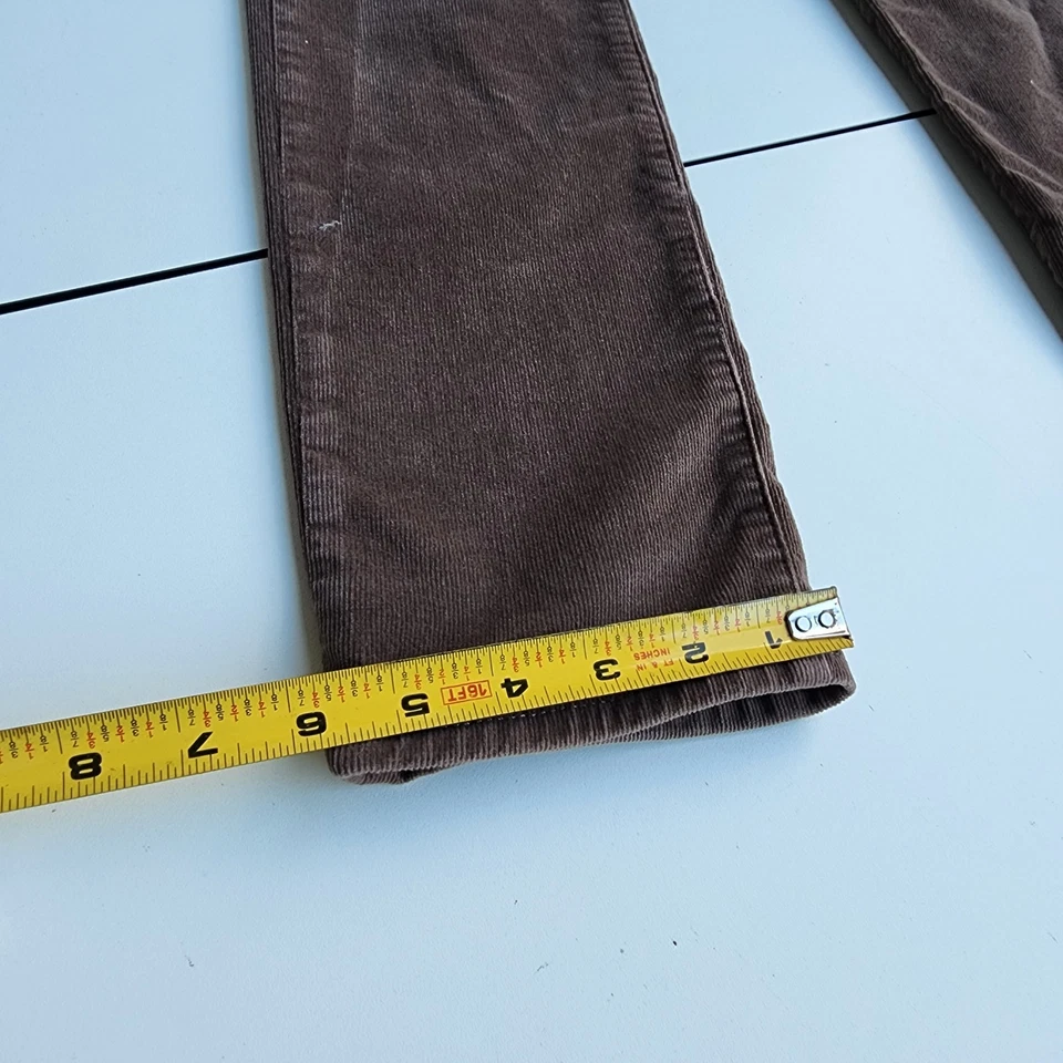 Pantalones de pana suaves elásticos Crewcuts para niños marrón cintura ajustable talla 12 Foto 3 de 4