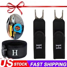 2PCS Tactical Metal Hook Elastic Belt Buckle-Less Invisible Waist Belt Closure