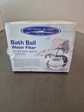 Crystal Quest Bath Ball Water Filter 3-Stage Bathtub Filter White - New