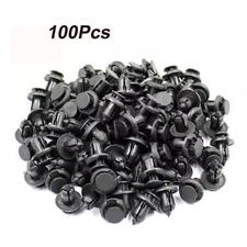 100x 10mm Bumper Clips Hood Fender Push Rivets Retainer Fasteners Free Shipping