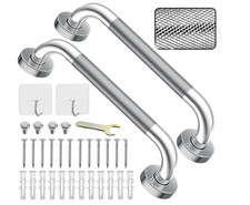 2 Pack Grab Rail Handle Bar Indoor Outdoor Safety Shower Support Grip Fixings