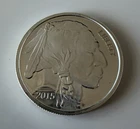 2015 1 oz One Ounce .999 Silver Buffalo/Indian Round Proof