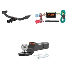 CURT Tow Package Trailer Hitch Wiring Harness 45134 Ball Mount Pin & Clip, 13130