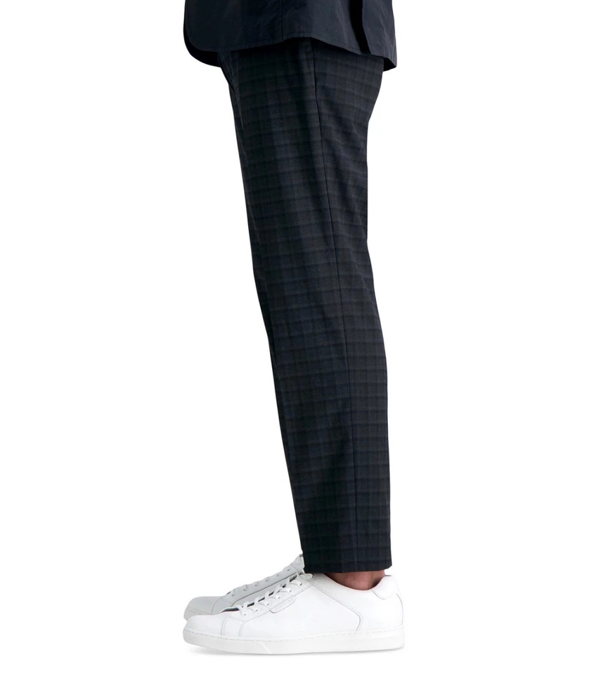$95 NUEVO KENNETH COLE REACTION Hombres 30x32 Negro Cuadros Ajustados Pantalones/Pantalones de Vestir Foto 4 de 4