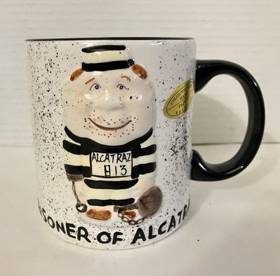 R & S Design Hand Painted Alcatraz 3D Prisoner Ceramic Mug