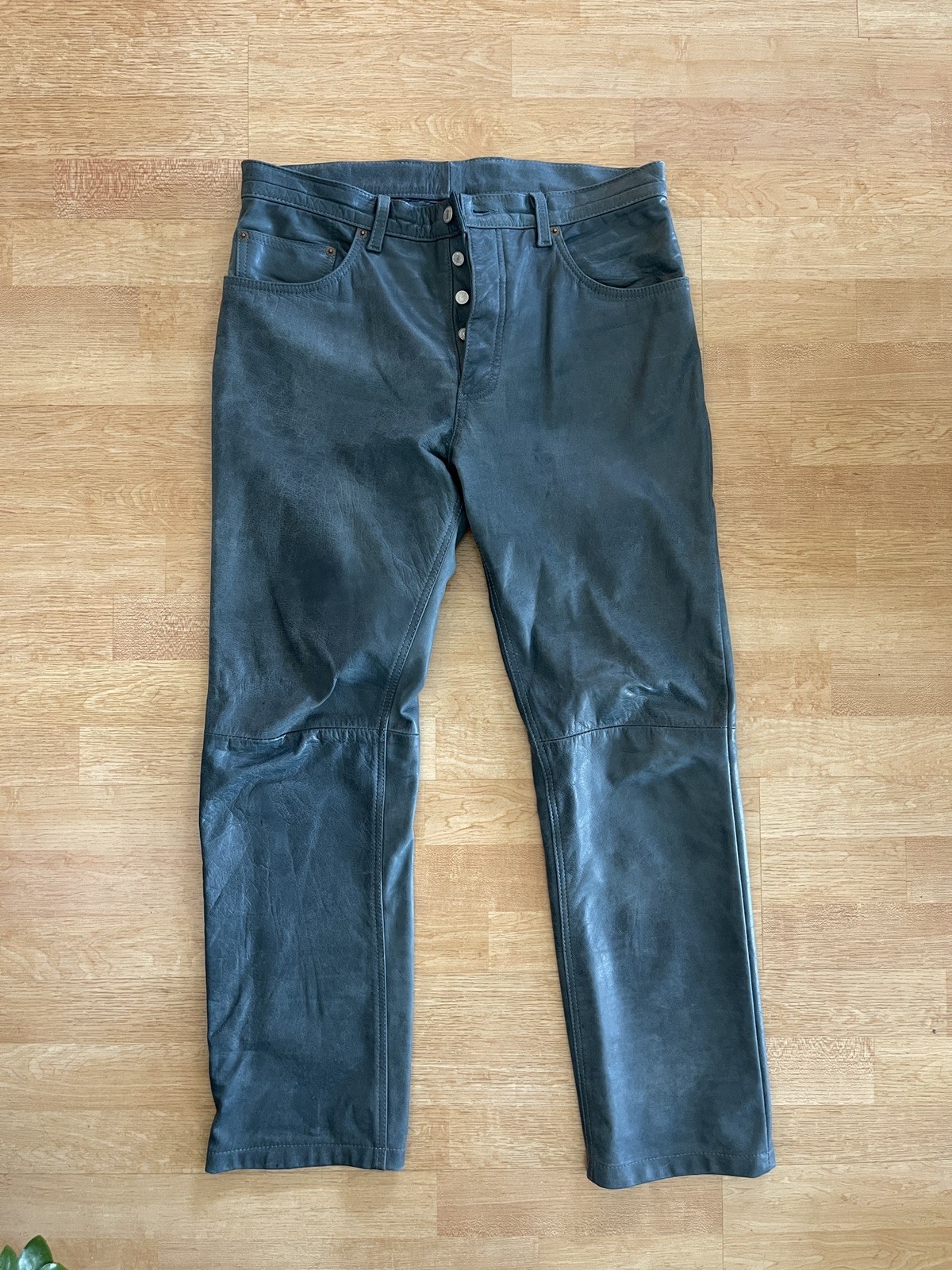 Men’s Blue “Denim” Levi’s Leather Pants - 34x29 thumbnail 2