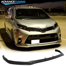 For 18-20 Toyota Sienna 4DR XL30 CK Style Front Bumper Lip Splitter Unpainted PU