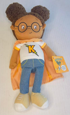 Team Supercrews Keisha the Kind Plush Doll Afro Puffs Glasses Cape NEW
