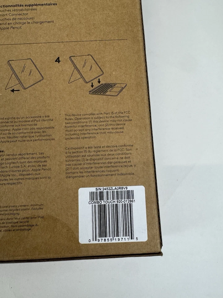 Funda con teclado Logitech Combo Touch iPad Pro 11 pulgadas (M4) - Negro medianoche - Nueva Foto 3 de 4