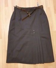 C&A Damen Wollrock Geraderock mit Gürtel Klassisch Elegant Gr. 42 Top Zustand