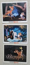 Bambi R1975 Set of 3 original 11x14 lobby cards DISNEY