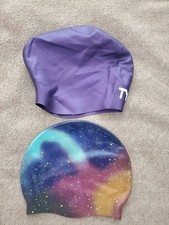 TYR  Speedo set Silicone Swim Cap Hat Adult Size