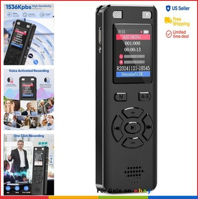 Voice Recorder 128GB 9280 Hours Voice Activated with Playback Noise Reduction