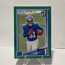 Panini Donruss Abdul Carter #315 Rated Rookie Press Proof New York Giants