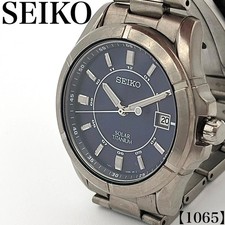 Seiko V145-0AX0 Solar Quartz Watch Men's Working from Japan